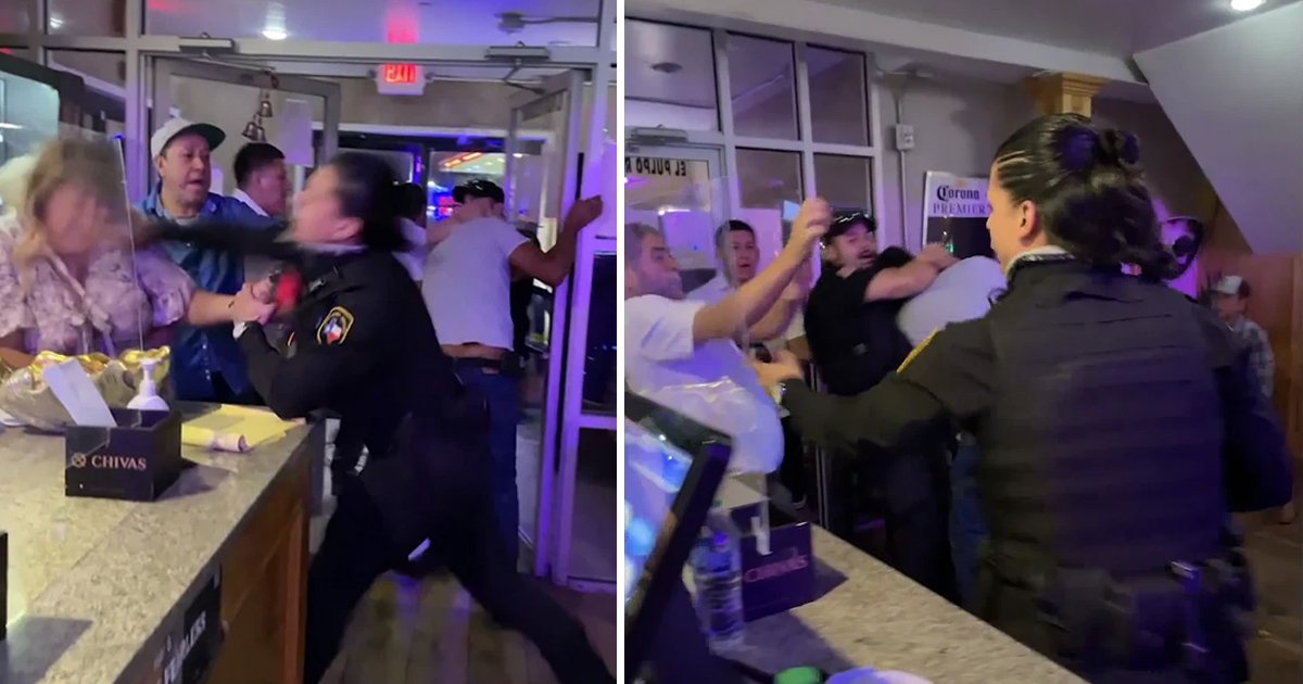 t3 13.jpg?resize=412,232 - Wild Video Shows Restaurant Security Guard Unleashing 'Martial Arts' Moves Against Male & Female Diners In Texas