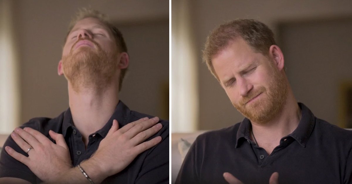 t4 18.jpg?resize=412,232 - Bizarre Footage Shows Prince Harry Undergoing On-Camera Therapy For PTSD During Interview