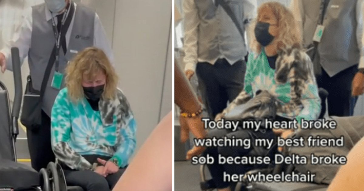 t4 25.jpg?resize=1200,630 - Heartbreaking Video Shows Disabled Woman Crying As Airline Staff Break Her Wheelchair