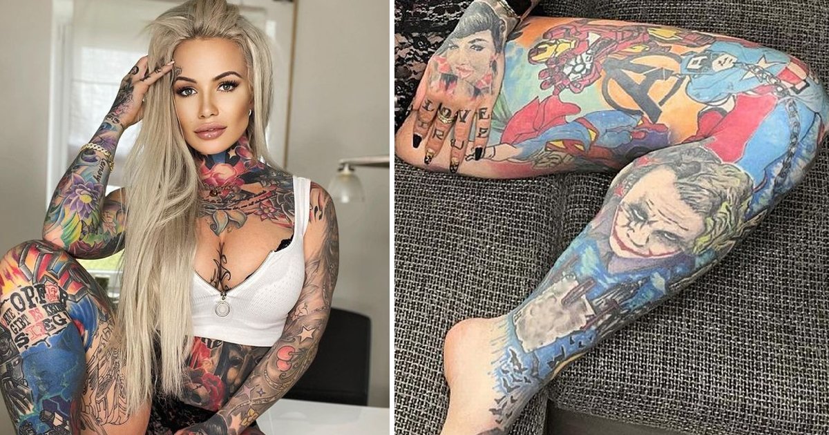 w2 9.jpg?fit=1024%2C538&ssl=1&strip=all - Mum Fulfills Superhero-Crazy Son's Demands By Getting Inked With £50K Marvel & DC Tattoos