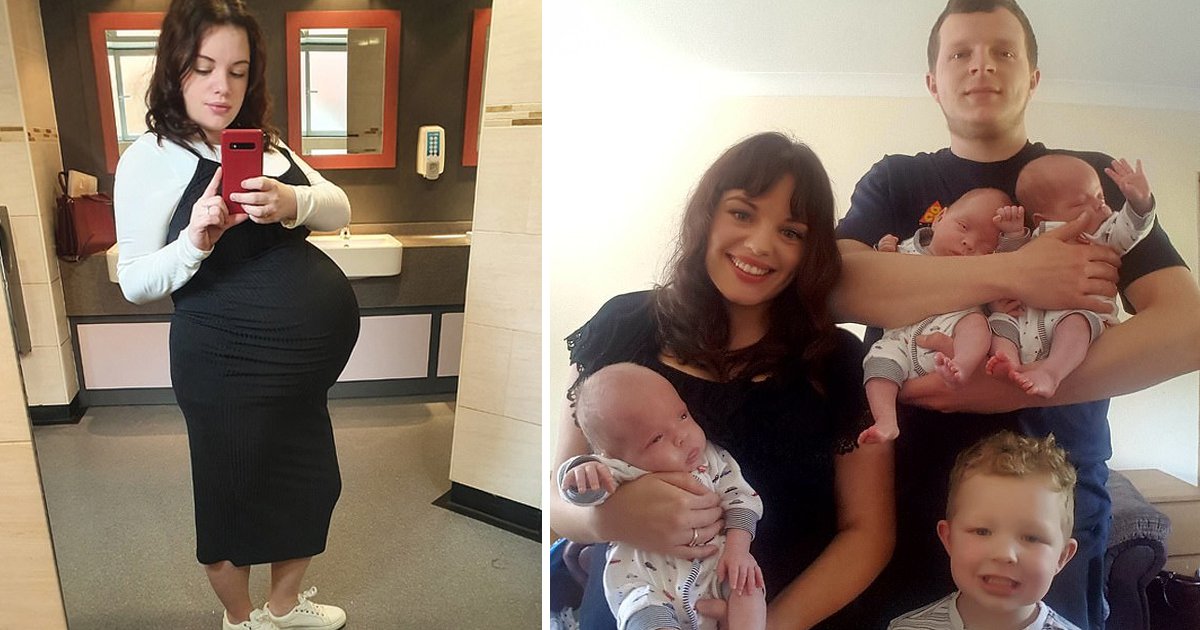 w3 13.jpg?fit=1024%2C538&ssl=1&strip=all - Mum Beats '200 Million To One' Odds With Miraculous Birth Of Naturally Conceived IDENTICAL Triplets