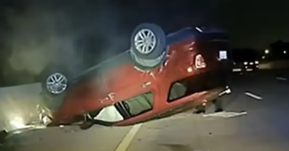 carpng.png?resize=412,232 - Pregnant Woman's Car Is FLIPPED OVER By Police Car Because She Didn't Pull Over For Two Minutes