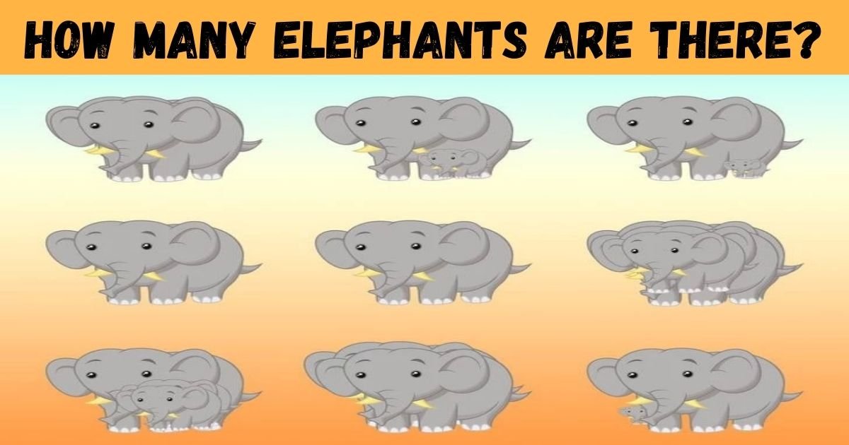 how many elephants are there.jpg?resize=1200,630 - How Many Elephants Do You See? 9 In 10 People Can’t Find Them All!
