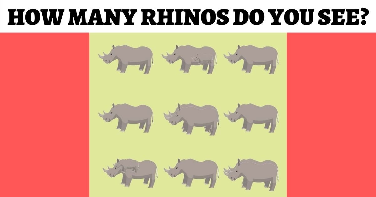 how many rhinos do you see.jpg?resize=412,232 - How Many Rhinos Are Hiding In This Picture? Only 5% Of People Can Spot Them All!