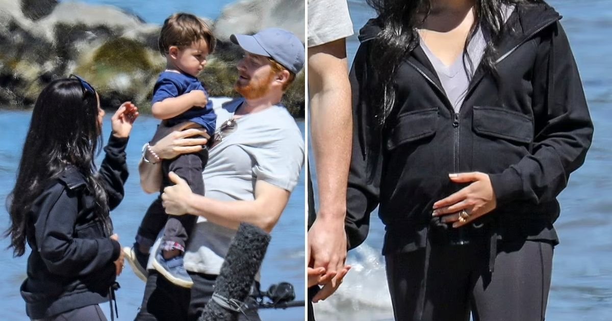 meghan5.jpg?resize=1200,630 - Actress Playing Meghan Markle Cradles Her Baby Bump While Recreating Family Footage Shared In Oprah Interview