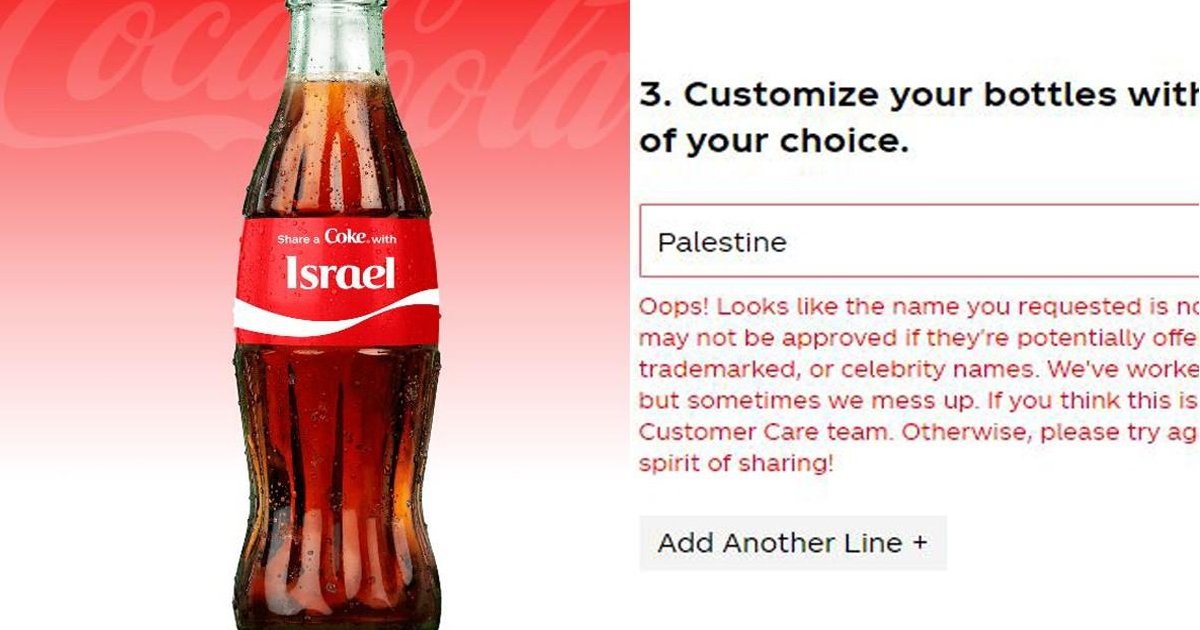 q3 23.jpg?resize=412,232 - Coca-Cola BLASTED As Personalized Label Tool On Bottles BANS 'BLM' & 'Palestine'