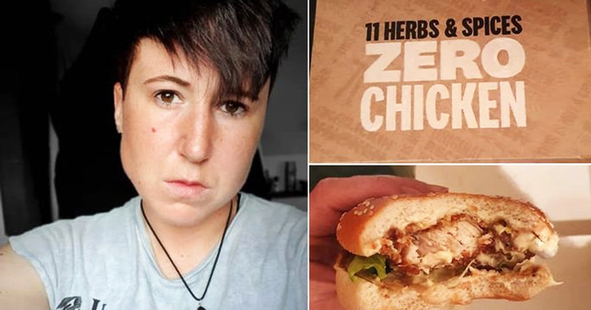 t3 28.jpg?resize=1200,630 - Fast-Food Mix-Up Horror As Vegan Served 'Meat-Free' KFC Burger Filled With CHICKEN