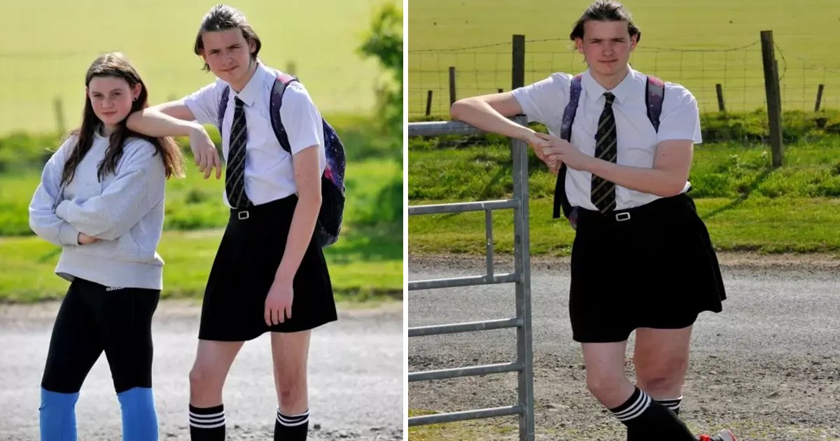 t3 30.jpg?resize=1200,630 - Teen Boy Wears Sister's 'Skirt' To School After Being Sent Home For Wearing Shorts