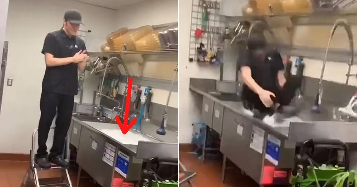untitled design 17 1.jpg?resize=412,232 - Taco Bell Employee Hurls Himself Into A Full Kitchen Sink To Celebrate His Last Day At Work