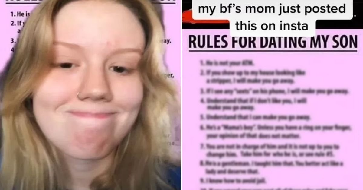 untitled design 2 1.jpg?resize=1200,630 - Woman Left Stunned After Boyfriend's Mom Posts A List Of RULES She Has To Follow To Be Allowed To Date Her Son