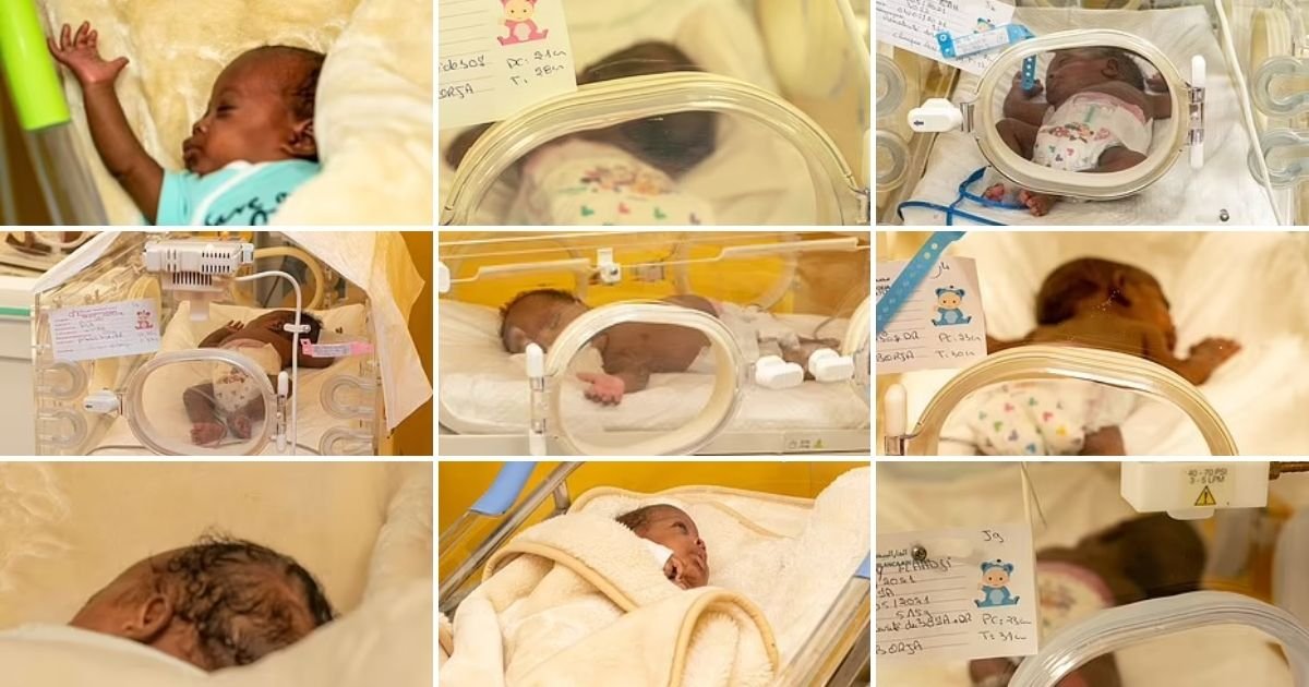 babies5.jpg?resize=1200,630 - Woman Who Gave Birth To World-Record NONUPLETS Says 'It Was Like An Endless Stream Of Babies Coming Out Of Me!'