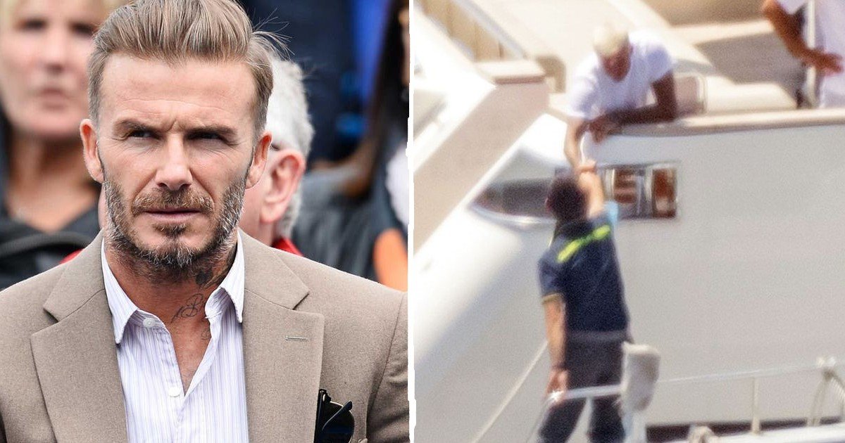 beckham fist bump thumbnail.jpg?resize=1200,630 - David Beckham Caught In Talks With Italian Police – Ends With Amicable Fist-Bump