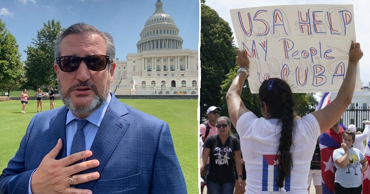 cuba protests outside capitol.jpg?resize=1200,630 - Republican Officials Join ‘Free Cuba’ Protests Outside The Capitol Saying ‘Liberty Will Prevail’