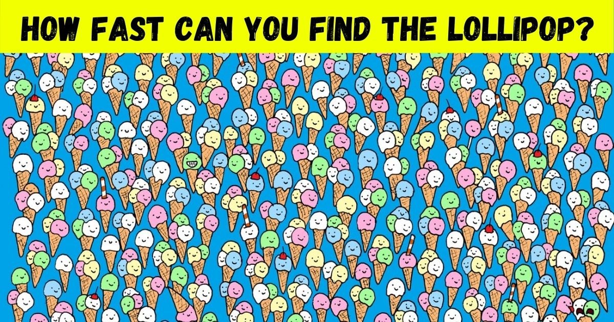 lollipop3.jpg?resize=1200,630 - 9 Out Of 10 People Struggle To Find The Lollipop In This Ice Cream Puzzle! But Can You Spot It?