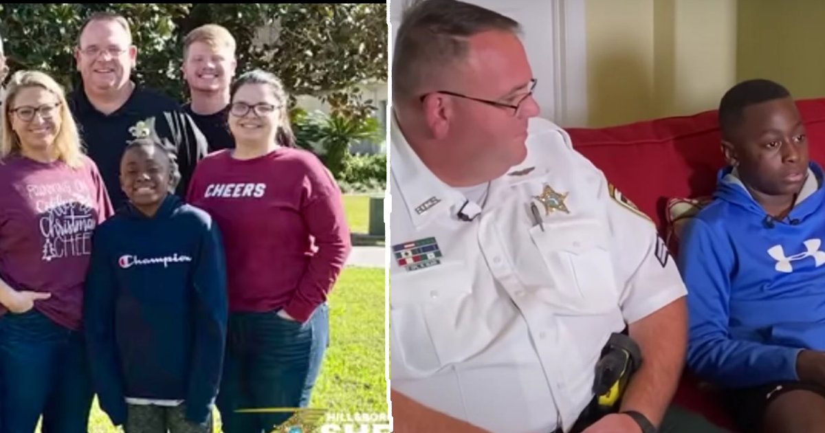 policeman adopts boy.png?resize=1200,630 - Florida Detective Adopts Young Boy Who Survived Family Tragedy