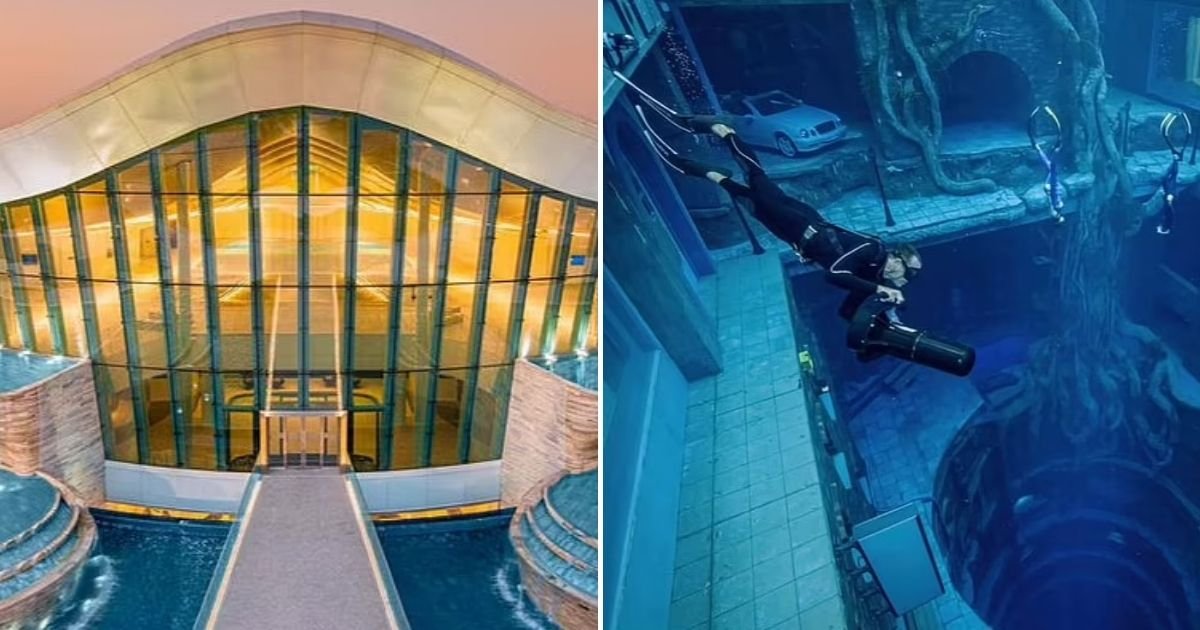 pool6.jpg?resize=1200,630 - World's Deepest Pool Has Opened! Underwater City Features ‘Abandoned’ Homes, An Arcade, And More