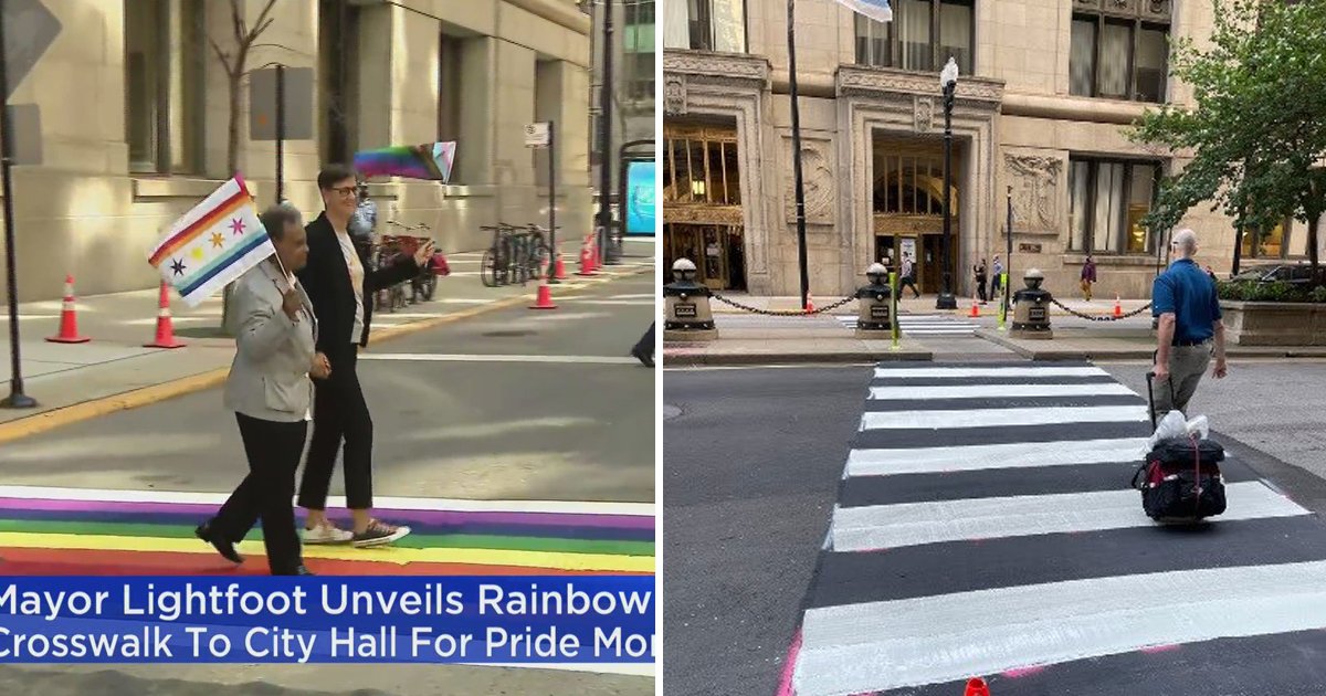 q3 32.jpg?resize=412,275 - Chicago SLAMMED for Removing Rainbow Painted Crossings As Pride Month Ends