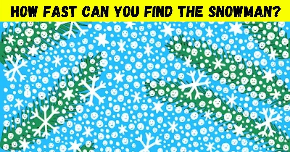 snowman3.jpg?resize=1200,630 - 90% Of Viewers Couldn't Find The Snowman Among Snowflakes! But Can You Spot It?