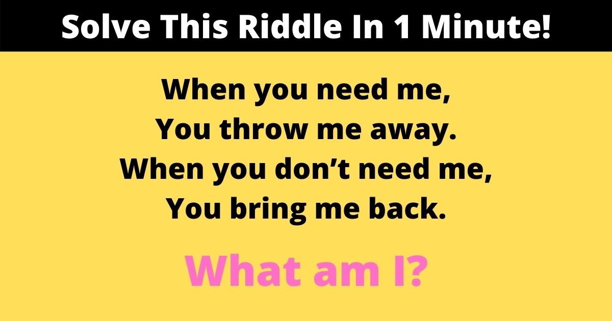 solve this riddle in 1 minute.jpg?resize=1200,630 - 95% Of Viewers Couldn't Solve This Riddle In 1 Minute! How About You?