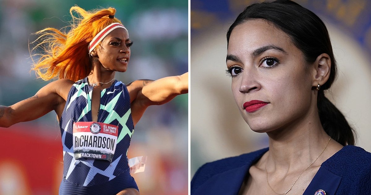 t1 53.jpg?resize=412,275 - Rep. AOC Blames 'Racism' After US Olympian Sha'Carri SUSPENDED For Failing Drug Test