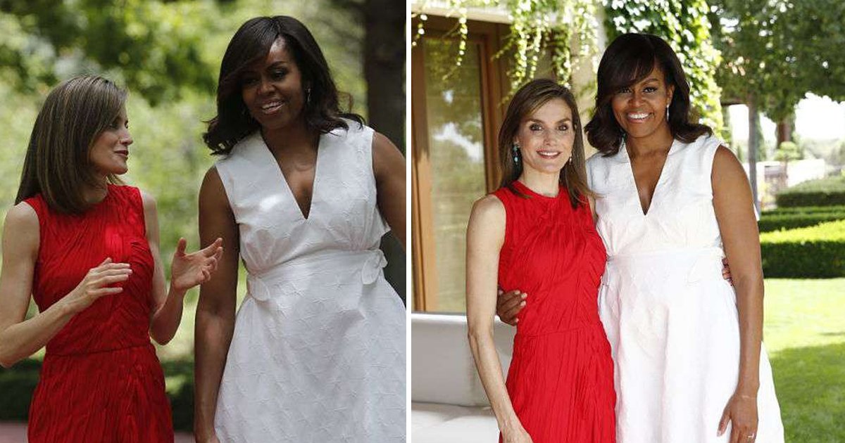 t4 64.jpg?resize=1200,630 - Michelle Obama Gives Fashion Critics Heartburn Over Her White Dress In Spain