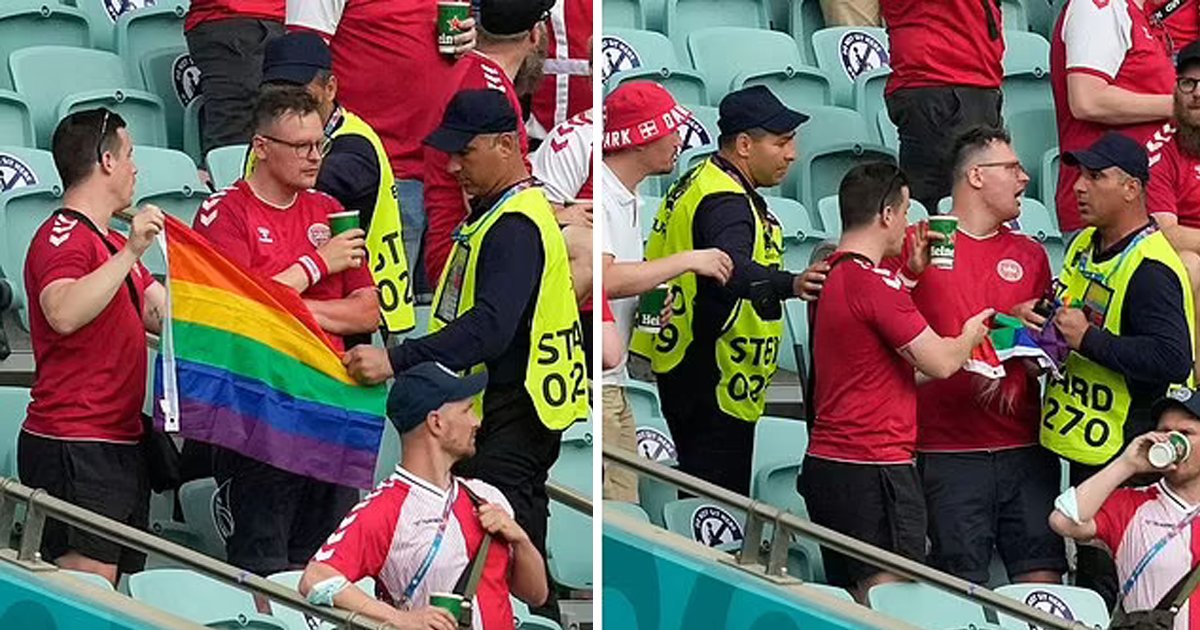 t5 60.jpg?resize=412,232 - Anti-LGBT Drama Continues At Euro Cup As Guards SNATCH Rainbow Flags From Fans