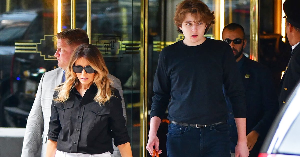 t6 63.jpg?resize=1200,630 - Former First Son Barron Trump Shows Off 6-Foot-7 Height While Accompanying Mum Melania In NYC