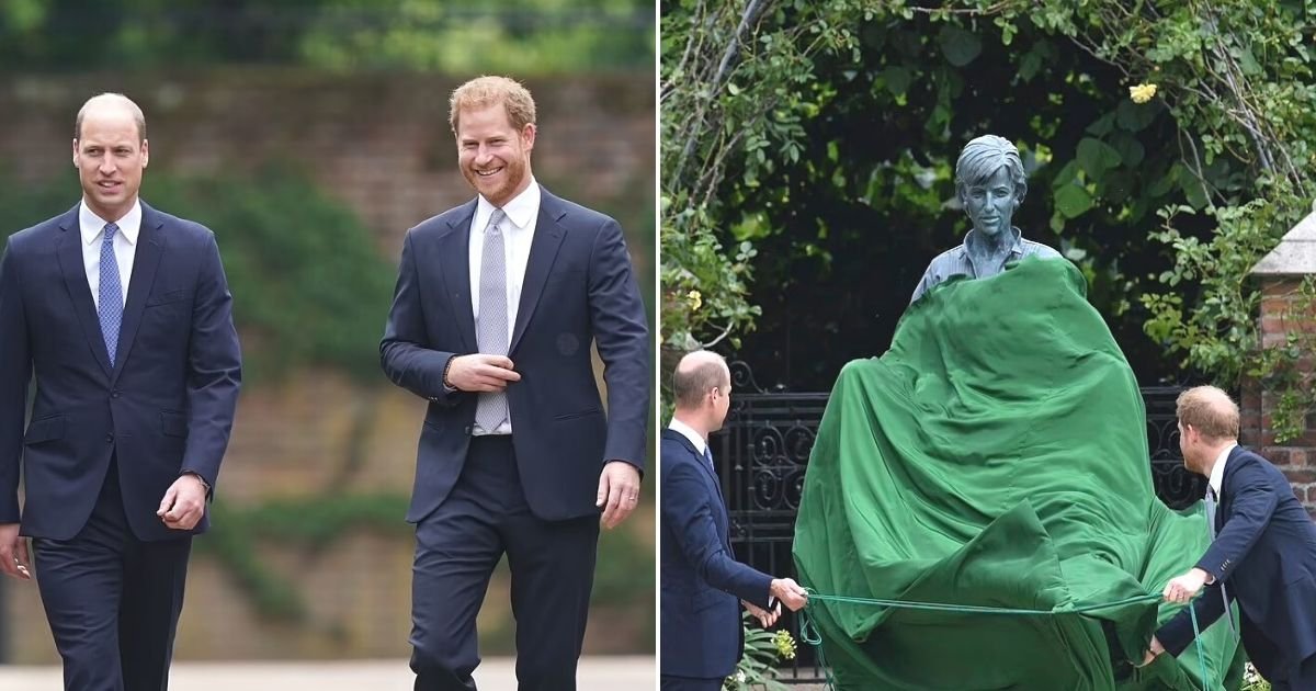 untitled design 42.jpg?resize=1200,630 - Prince Harry And William Stand Side By Side As They Unveil Princess Diana’s Statue