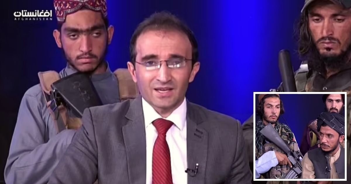 anchor4.jpg?resize=412,275 - Terrified TV News Presenter Reads Out Headlines While Surrounded By Armed Taliban Militants