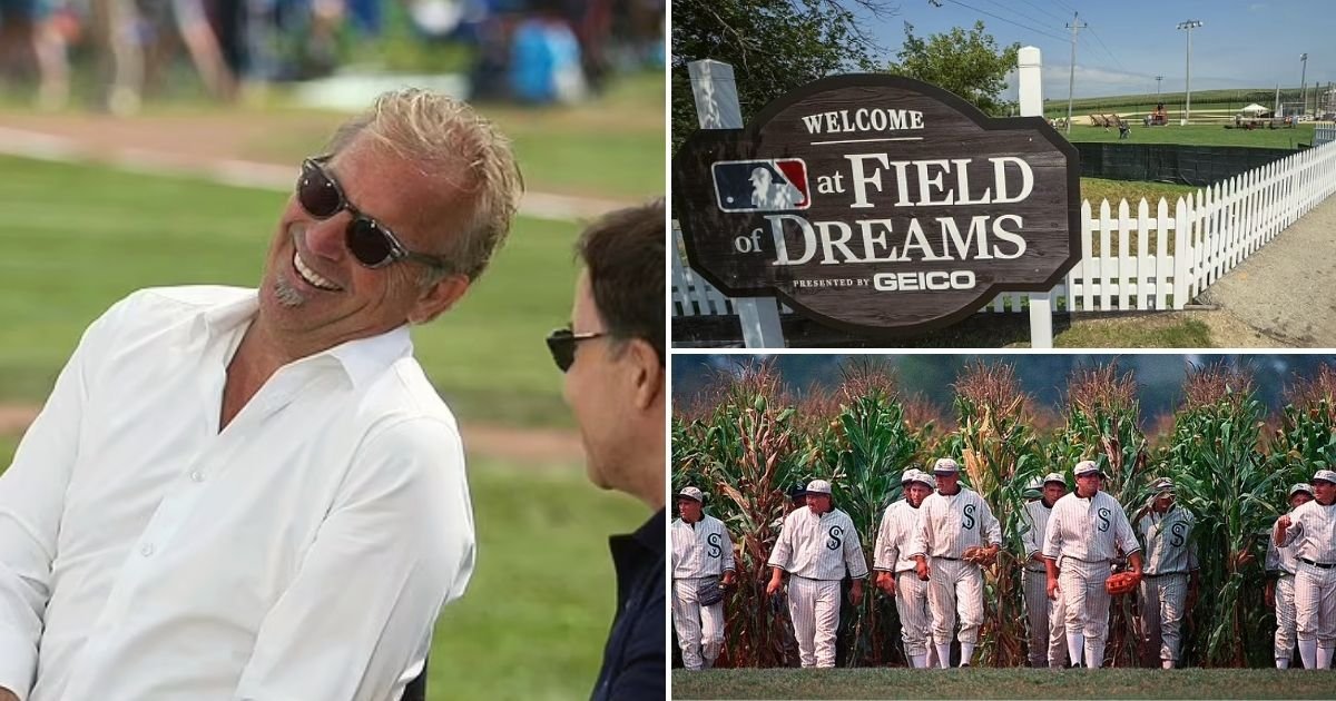 costner6.jpg?resize=412,232 - Kevin Costner Returns To 'Field Of Dreams' Ahead Of MLB Game Between The New York Yankees And The Chicago White Sox