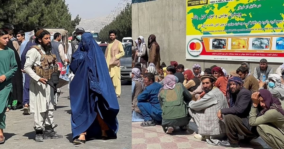 pa images 8.jpg?resize=412,275 - Taliban Militants Used Physical Force To Disperse Desperate Afghans Who Gathered Outside Kabul Bank Amid Cash Crisis