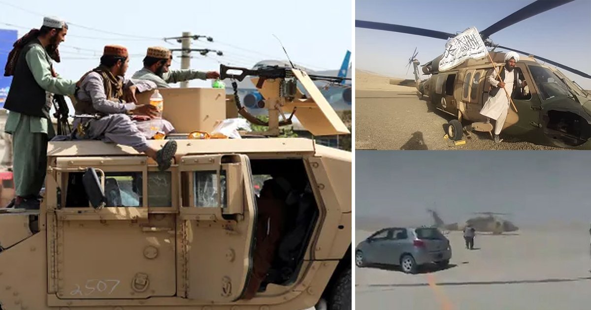 q3 58 1.jpg?resize=1200,630 - Taliban Take US Blackhawk Helicopter For 'Joyride' After Seizing 200,000 Firearms & 20,000 Humvees