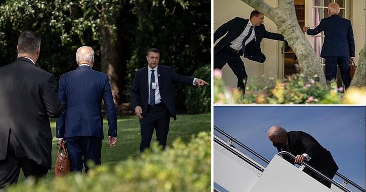 t1 83.jpg?resize=1200,630 - "Where Are You Going Joe?"- Confused Biden Ignores Secret Service Agent's Directions & Walks Strangely Onto Lawn