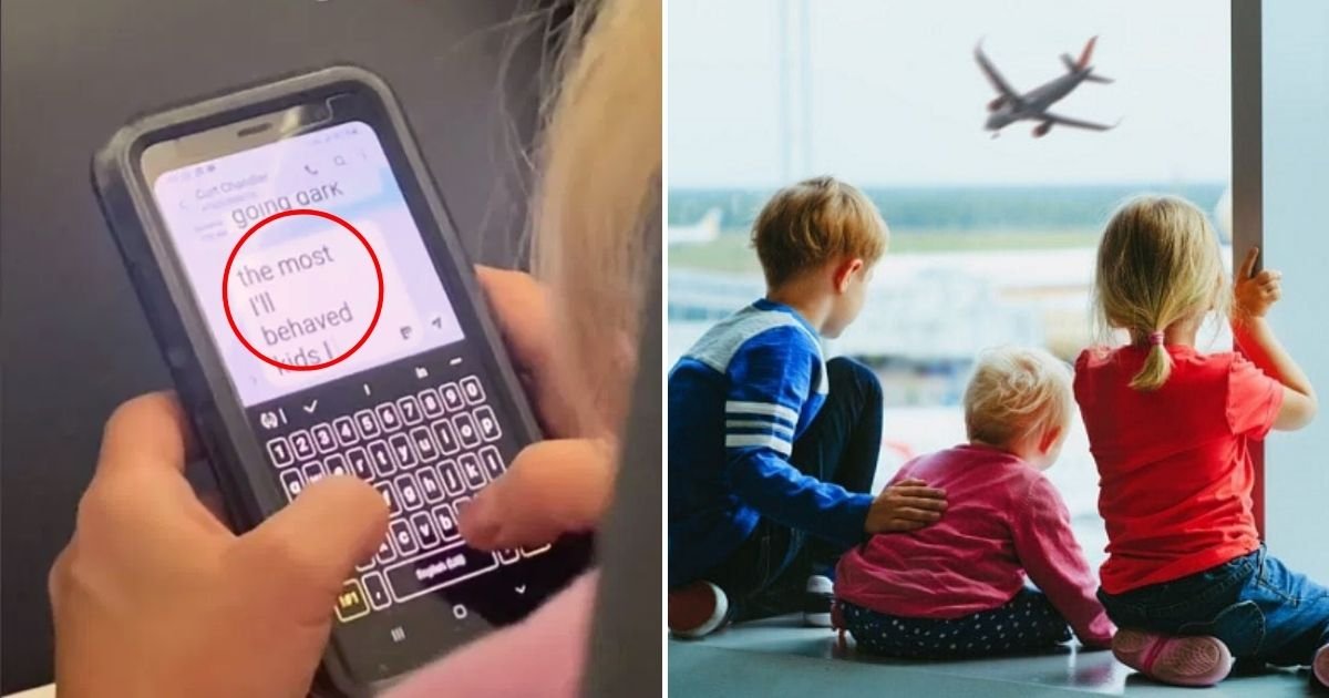 text5.jpg?resize=1200,630 - 'Ill-Behaved Brats!' Mother Catches Fellow Passenger Texting About Her Children's Behavior On Flight