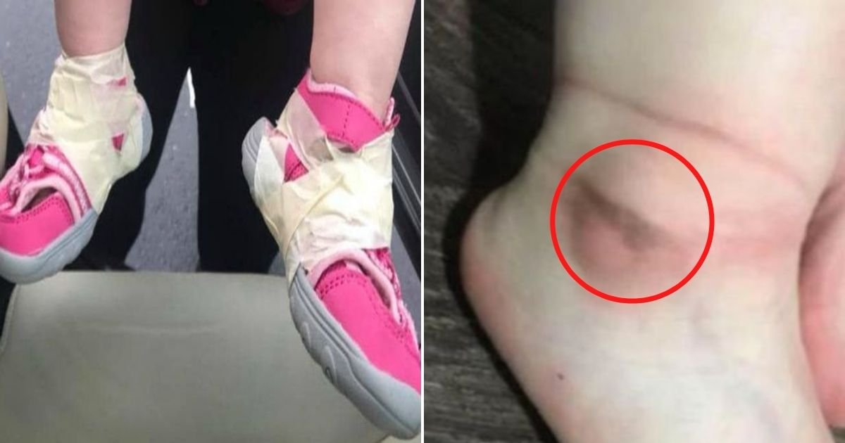 untitled design 17 2.jpg?resize=412,232 - Mother Furious After Daycare Worker TAPES Daughter's Shoes Onto The Child’s Feet