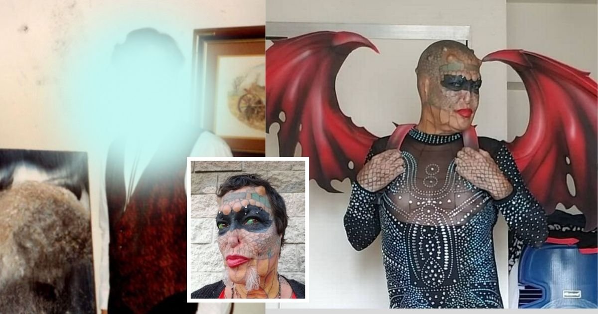 1 76.jpg?resize=412,232 - Former Banker Who Spent Thousands Of Dollars To Become The First 'Human Dragon' Reveals A Photo Of What They Used To Look Like