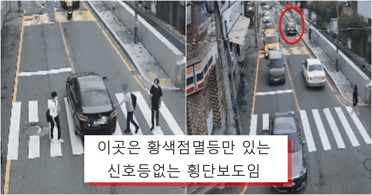 collage.png?resize=412,275 - 오늘자 말도 안 나온다는 신호등 없는 횡단보도 위 차주 레전드