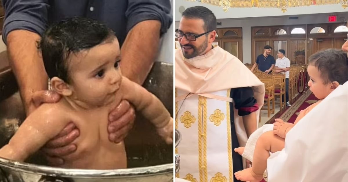 jonathan5.jpg?resize=1200,630 - ‘He Is Baptizing The Priest!’ Hilarious Moment Baby Boy Starts Urinating On Priest During Christening