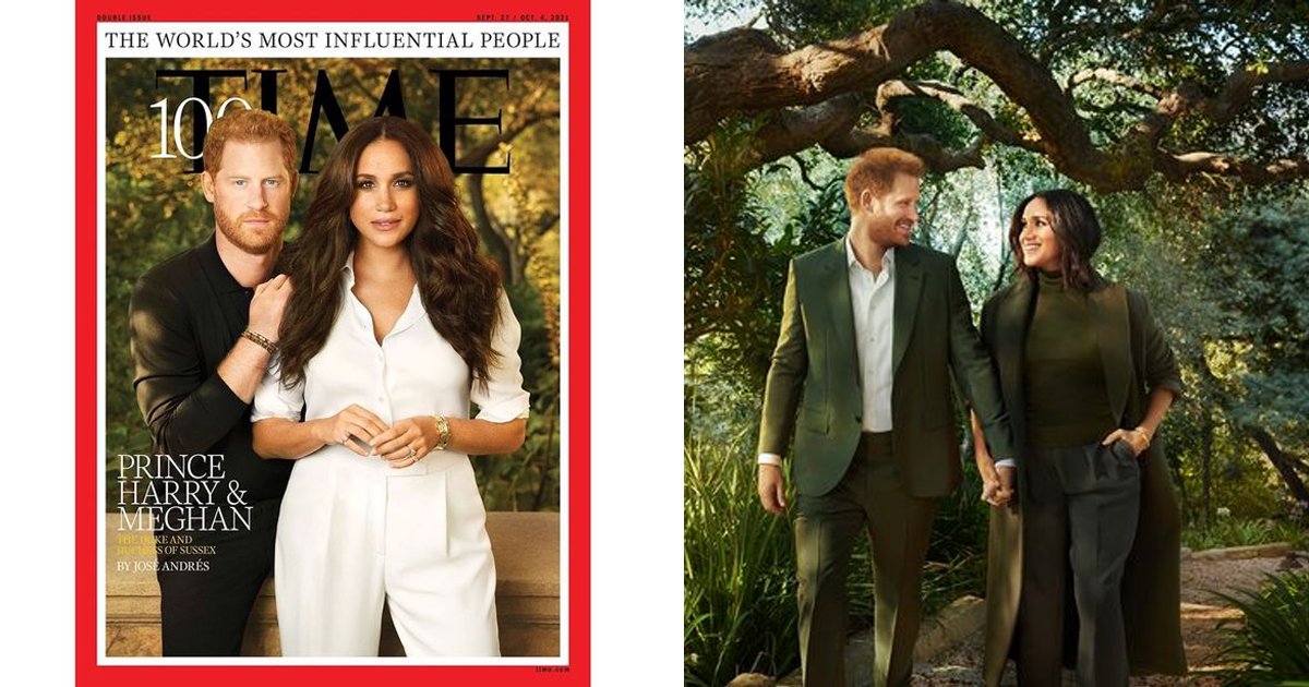 q1 2 1.jpg?resize=1200,630 - "Harry Sat Behind Meghan Like A Lapdog, It Makes Me Want To Puke!"- Critics Slam New TIME Magazine Cover Featuring Royals