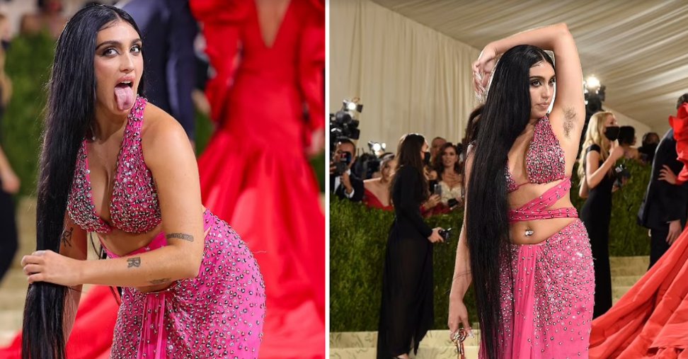 screenshot 2021 09 14 215719.png?resize=1200,630 - Why Remove Armpit Hair When You Can Keep It! Lourdes Leon Turns Heads In Her Hot Pink Studded Attire At The Met Gala 2021