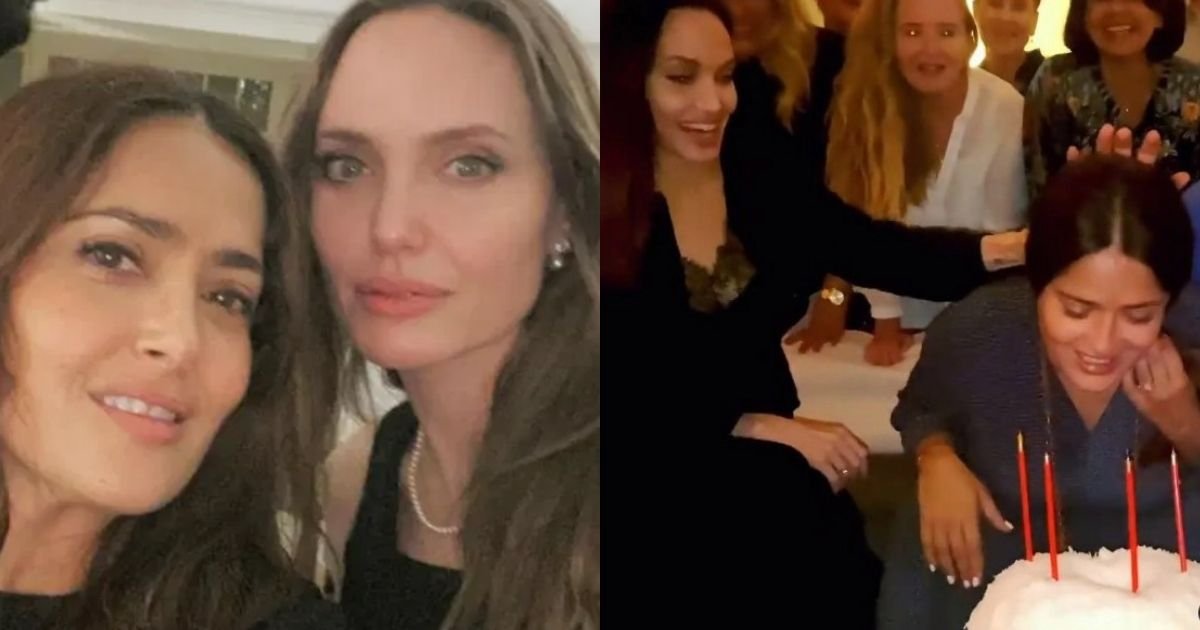 smalljoys 10.jpg?resize=412,232 - Angelina Jolie Celebrates Salma Hayek’s 55th Birthday By Shoving Her Face On The Cake