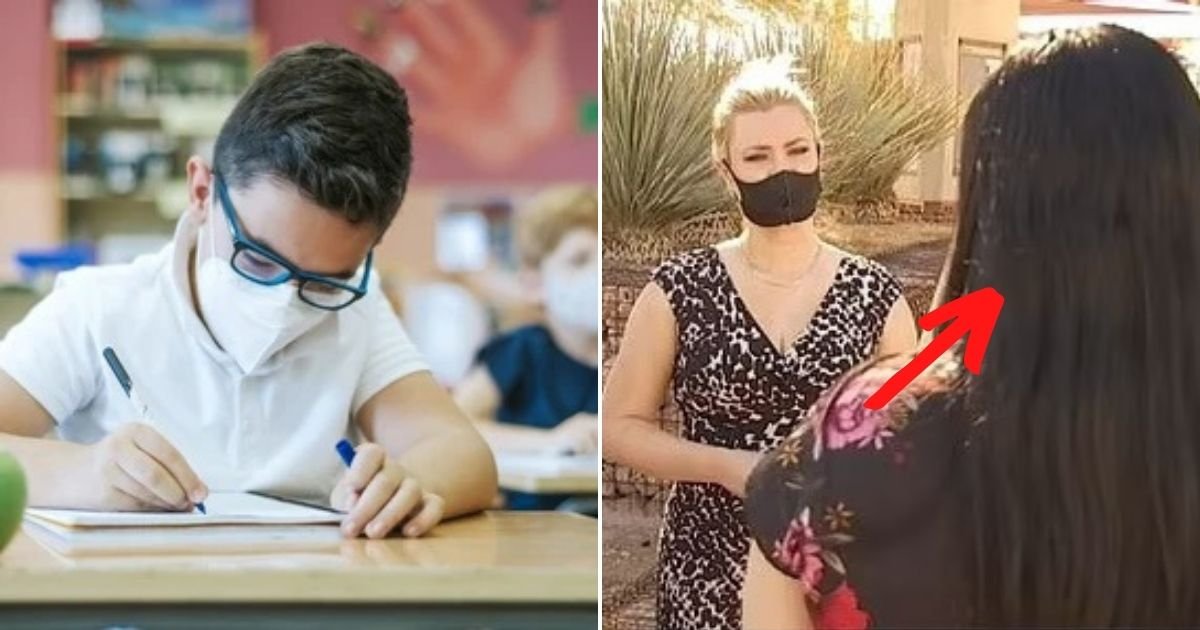untitled design 12.jpg?resize=412,232 - Mom Furious After Teacher TAPES Face Mask On Her Thirsty Son's Face Because He Wanted To Drink Water