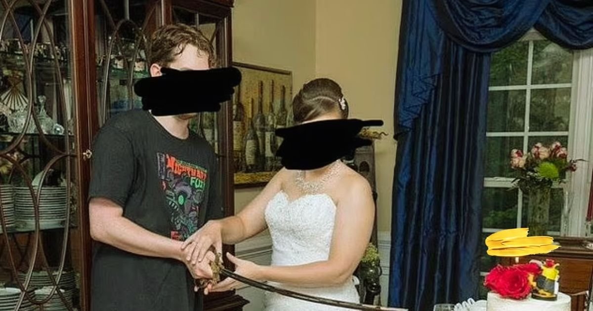 wedding5.jpg?resize=1200,630 - 'Lazy' Groom Is Branded 'Disrespectful' For Wearing Only T-Shirt And Shorts To Wedding While Wife Dazzles In White Gown