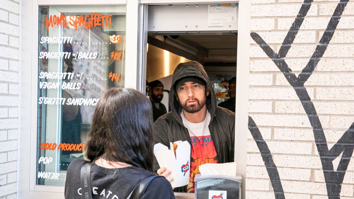 Eminem served pasta to guests at his restaurant opening - CNN