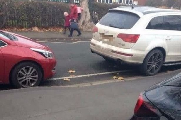 Cars parked badly