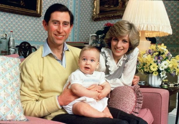 Prince Charles and Princess Diana with a young Prince William