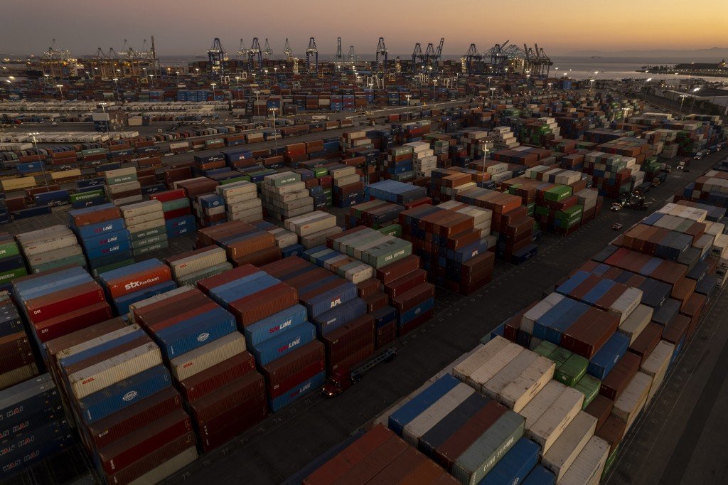 Shipping containers in the Port of Los Angeles in Los Angeles, California, U.S., on Wednesday, Oct. 13, 2021.