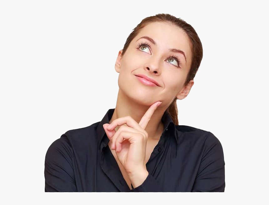 Thinking Woman Png Images - Stock Photos Of People Thinking, Transparent Png - kindpng