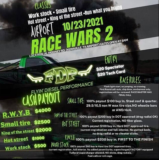 The event was part of the Race Wars 2 competition, hosted by Flyin