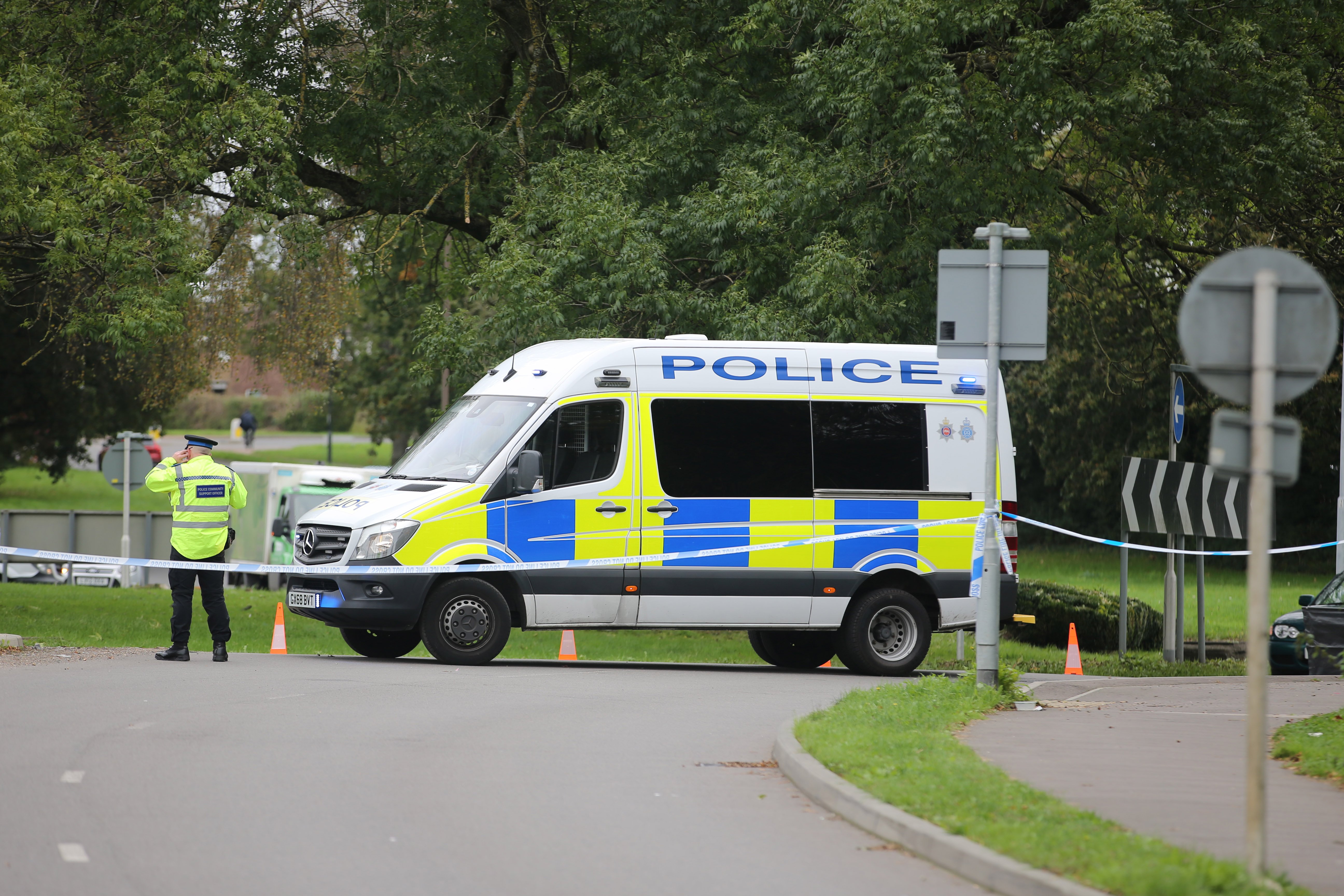 Two people were found injured on Horsham Road after the attack